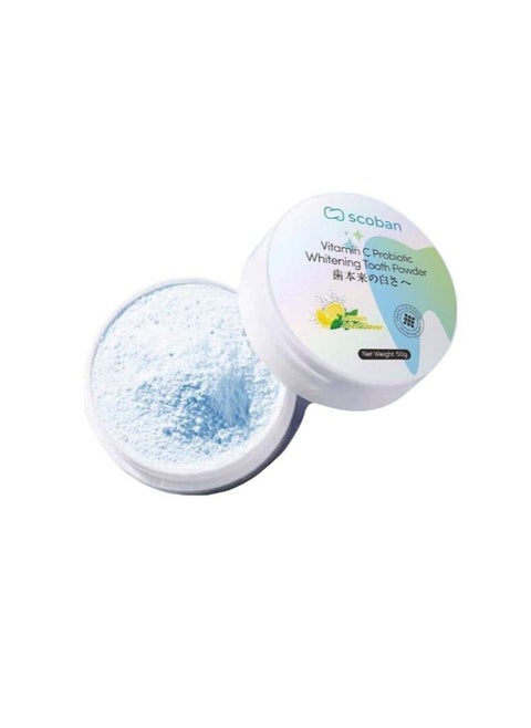 Scoban vitamin c probiotics whitening tooth powder