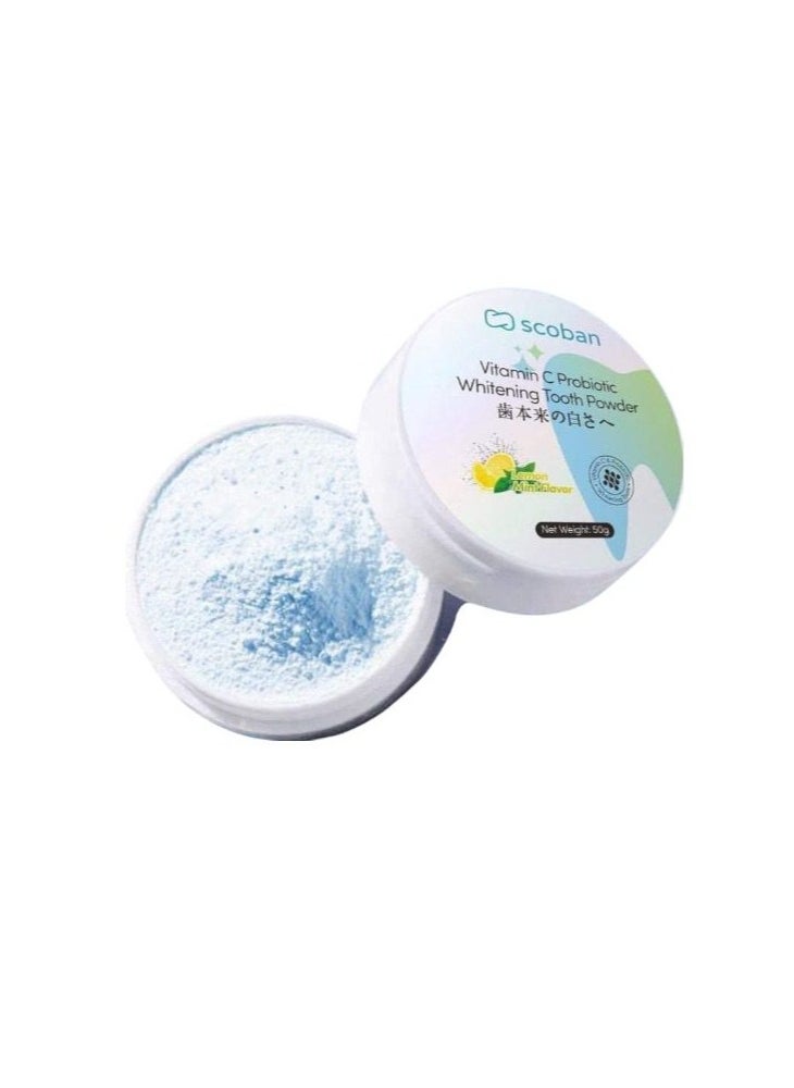 Scoban vitamin c probiotics whitening tooth powder