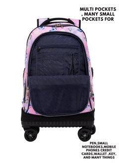 Wires 3 Piece Kids School Trolley Bag laptop compartment 4 Wheels With Lunch bag & Pencil Case  - Image 3