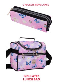 Wires 3 Piece Kids School Trolley Bag laptop compartment 4 Wheels With Lunch bag & Pencil Case  - Image 5