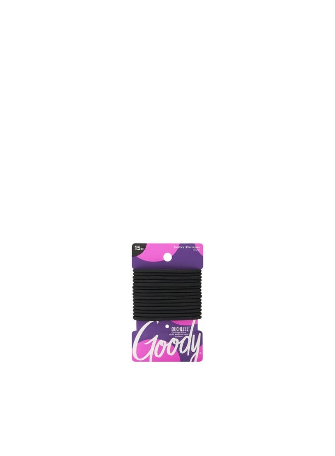 Goody أربطة مرنة بدون ألم سوداء 15 قطعة # 1941215/2088804/3000165 - Image 1