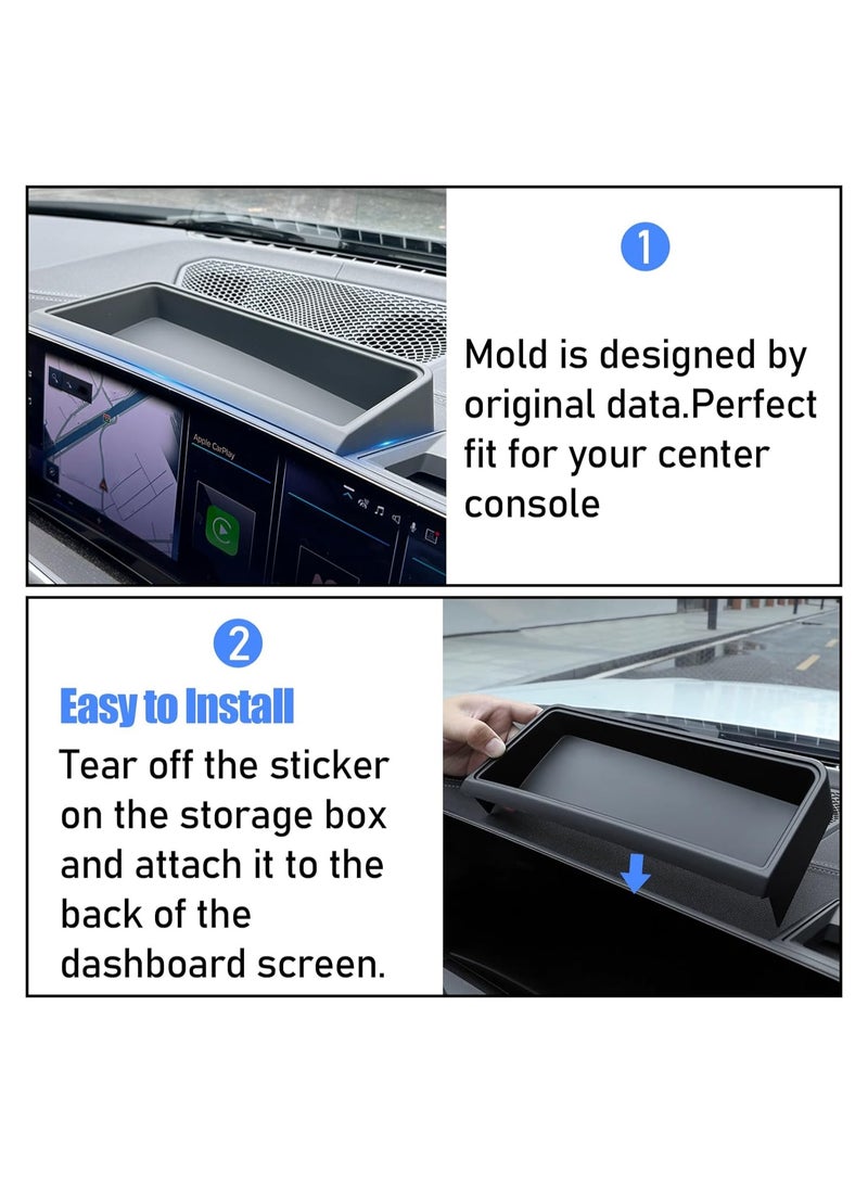 SOLARAE Compatible with BMW 3 4 Series Center Console Organizer, 12.3 inch Touch Screen Dash Console Organizer for 3 Series G20 2023-2024/4 Series G22 2024, for BMW Dash Tray Dashboard Organizer Tray - Image 4