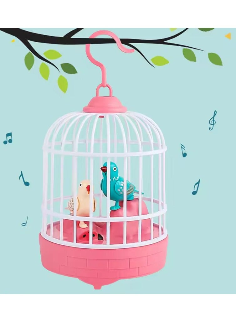 DubaiGallery Singing Chirping Bird in Cage, Realistic Sounds Movements, Sound Activated LibertySinging and Chirping Bird Toy in Cage - Realistic Sounds and Movements - Sound Activated - Image 1