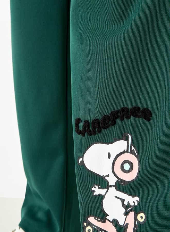 SP Characters Snoopy Print Pants with Elasticated Waistband and Pockets - Image 4