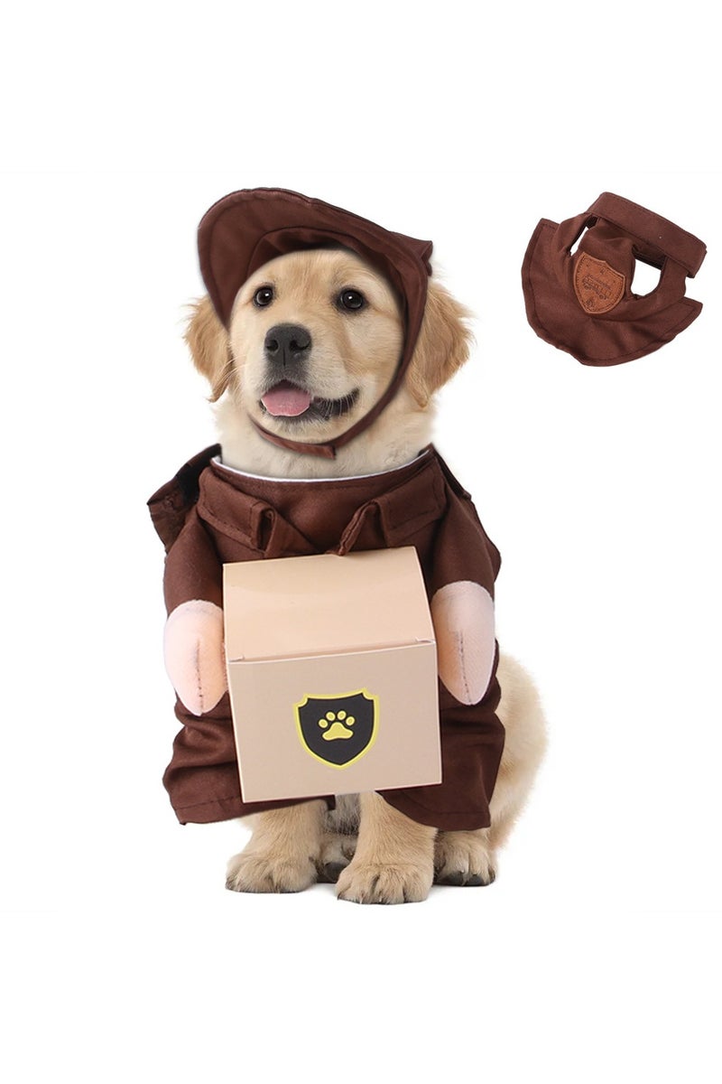 general Pet transformation costume courier standing costume courier style dog going out cat funny transformation clothes - Image 1