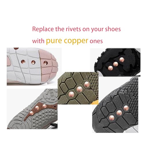 AddBili 6 Pure copper solid rivets and 1 grounding socks suitable for most copper-containing grounding shoes - Image 3