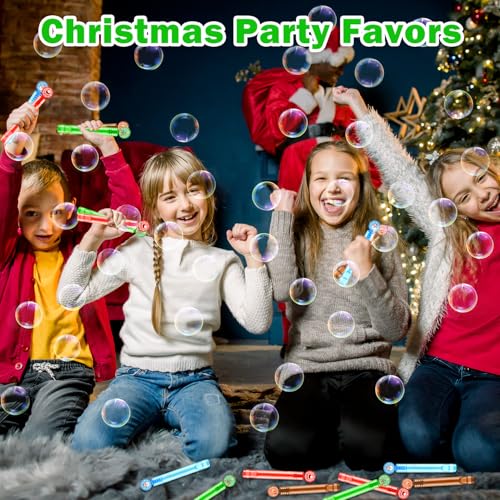 Wondrus 100 Pack Winter Small Gifts Toys Prizes for Kids Bulk Easter Mini Bubble Wands Party Favors Accessories for Toddlers Holiday Non Candy Treats Goodie Bag Stuffers Fillers for Boys Girls - Image 5