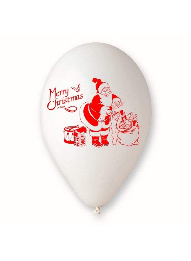 HK Balloons 50PCS christmas decorations items Balloons for Party Decorations, Red White And Green Latex Balloons for Christmas Party Supplies Favors, Santa Balloon Decoration Printed Balloons - Image 2