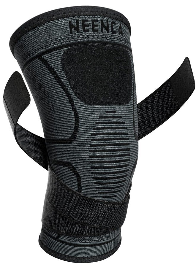 NEENCA Knee Braces for Knee Pain- 2 Pack Knee Sleeves for Pain Relief Set, Knee Compression Sleeves with Adjustable Straps for Best Fit, for Sports, Runner, Meniscus Tear, ACL, Arthritis, Joint Pain.. - Image 1
