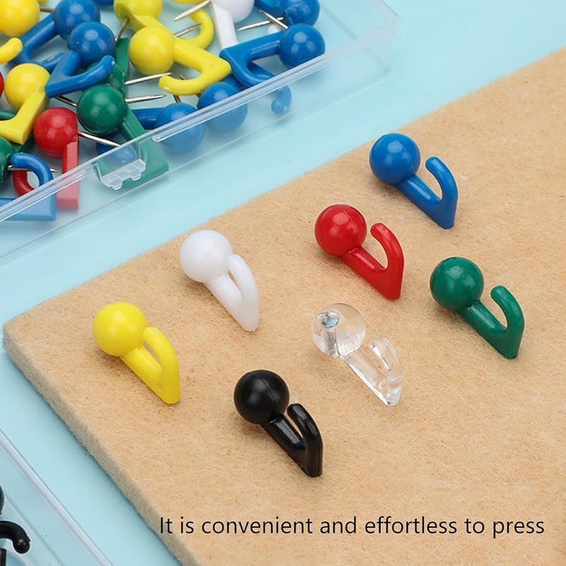 Transparent Resin Push Pin Hooks Wall Organizers Easy Installation Sturdy Colorful - Image 4