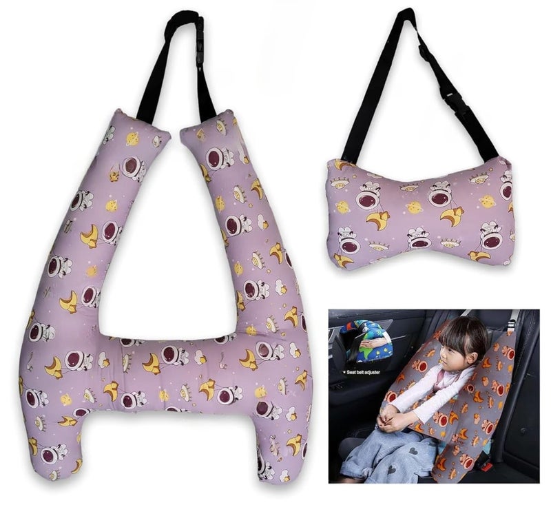 DAGDIYA DAGDIYA HShape Car Sleeping Head Support Travel Neck Rest Car Seat Pillow for Kids Infants Ergonomic Head Body Support for Safe Comfortable Sleep Multicolor Pack of 2 - Image 4
