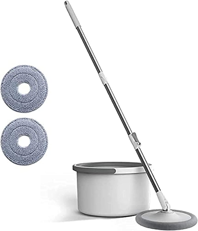 Cordova Spin Floor Mop and Bucket Set for Professional Home Floor Cleaning System with Aluminum Handle/4-Washable Microfiber Pads Perfect Home + Kitchen Cleaner for Hardwood, Laminate (Spin Mop) - Image 1