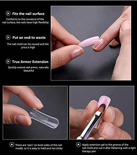 Pinpai Glitter Acrylic Gel Poly Nail Gel Nail Extension Set With 4 Tubes - Image 5