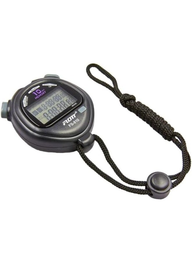 Generic Digital Stopwatch, Electronic Stopwatch with Countdown 10-Day Memory, Multi-Function Interval Timer  - Image 2