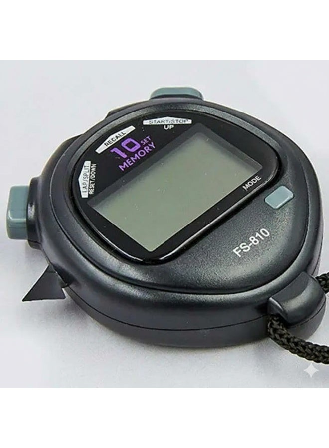 Digital Stopwatch, Electronic Stopwatch with Countdown 10-Day Memory, Multi-Function Interval Timer - Image 5