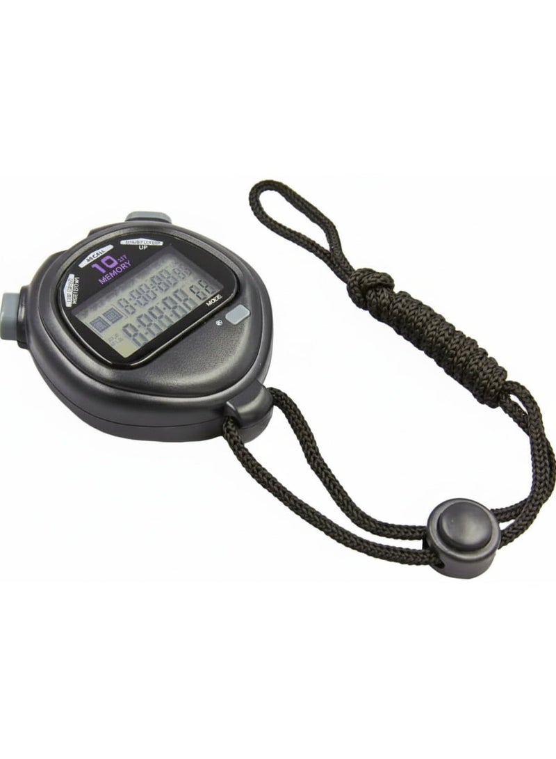 Digital Stopwatch, Electronic Stopwatch with Countdown 10-Day Memory, Multi-Function Interval Timer - Image 4