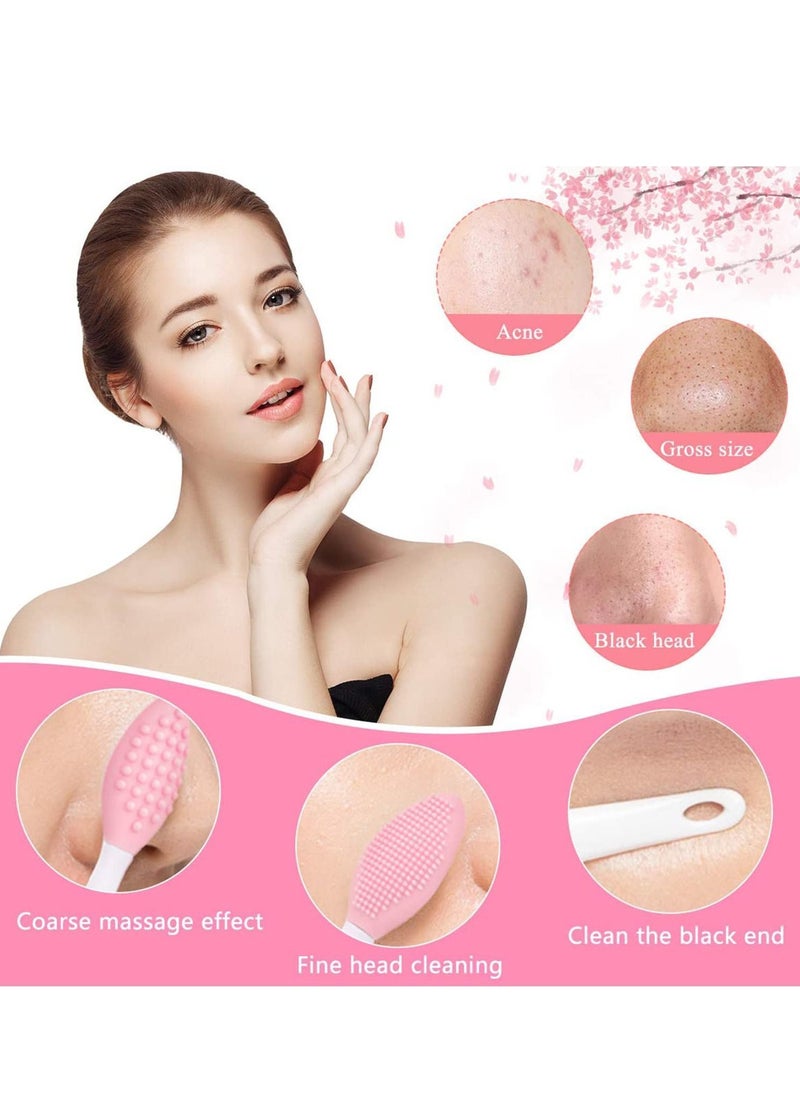Y&D Silicone Face Scrubber, 2pcs Exfoliating Lip Brush, Cleansing Brush,2pcs Mask Brush Exfoliator Blackhead Skin Care Tool  - Image 5