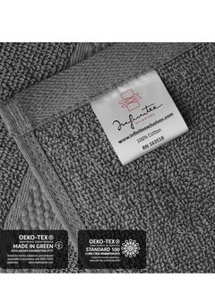 Infinitee Xclusives Infinitee Xclusives [12 Pack] Premium Grey Wash Cloths and Face Towels, 13 x 13 Inches (33 x 33cm) 100% Cotton, Soft and Absorbent Washcloths Set - Perfect for Bathroom, Gym, and Spa  - Image 5