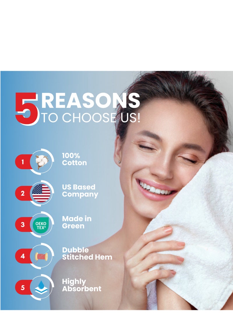 Infinitee Xclusives Infinitee Xclusives [12 Pack] Premium Grey Wash Cloths and Face Towels, 13 x 13 Inches (33 x 33cm) 100% Cotton, Soft and Absorbent Washcloths Set - Perfect for Bathroom, Gym, and Spa  - Image 2
