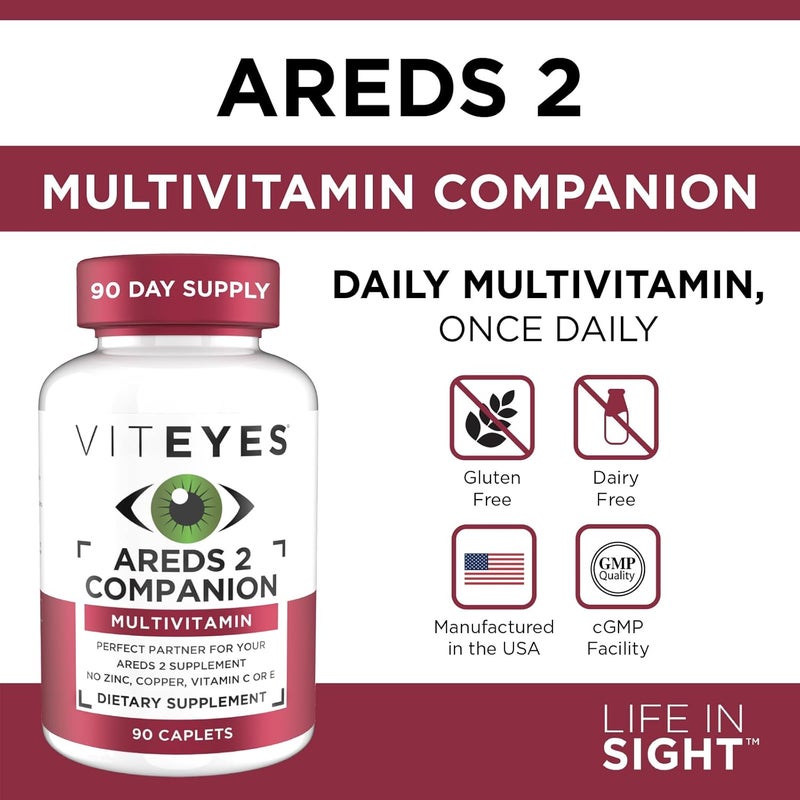 Viteyes Classic AREDS 2 Companion Multivitamin Supplement Comprehensive Multivitamin Formula for AREDS 2 Users 90 Capsules - Image 5