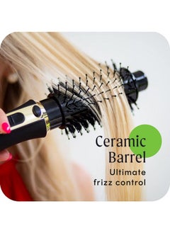 Cosmopolitan Hot Air Hair Styler And Brush Blow Dryer Brush 3 Heat & Cool Settings Portable Hairdryer & Styler To Dry Curl Straighten & Volumize Beauty & Personal Care Tool 700W Black & Gold  - Image 5