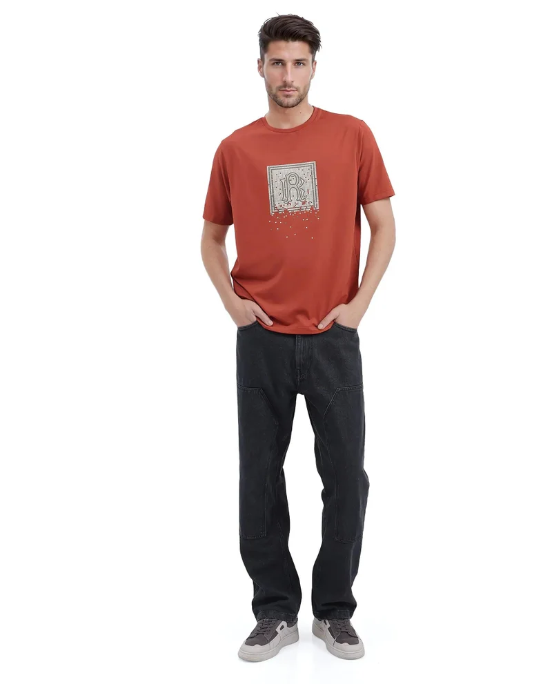 Rare Rabbit Men's Hd Print Relaxed Fit T-Shirt