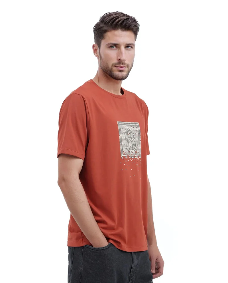 Rare Rabbit Men's Hd Print Relaxed Fit T-Shirt
