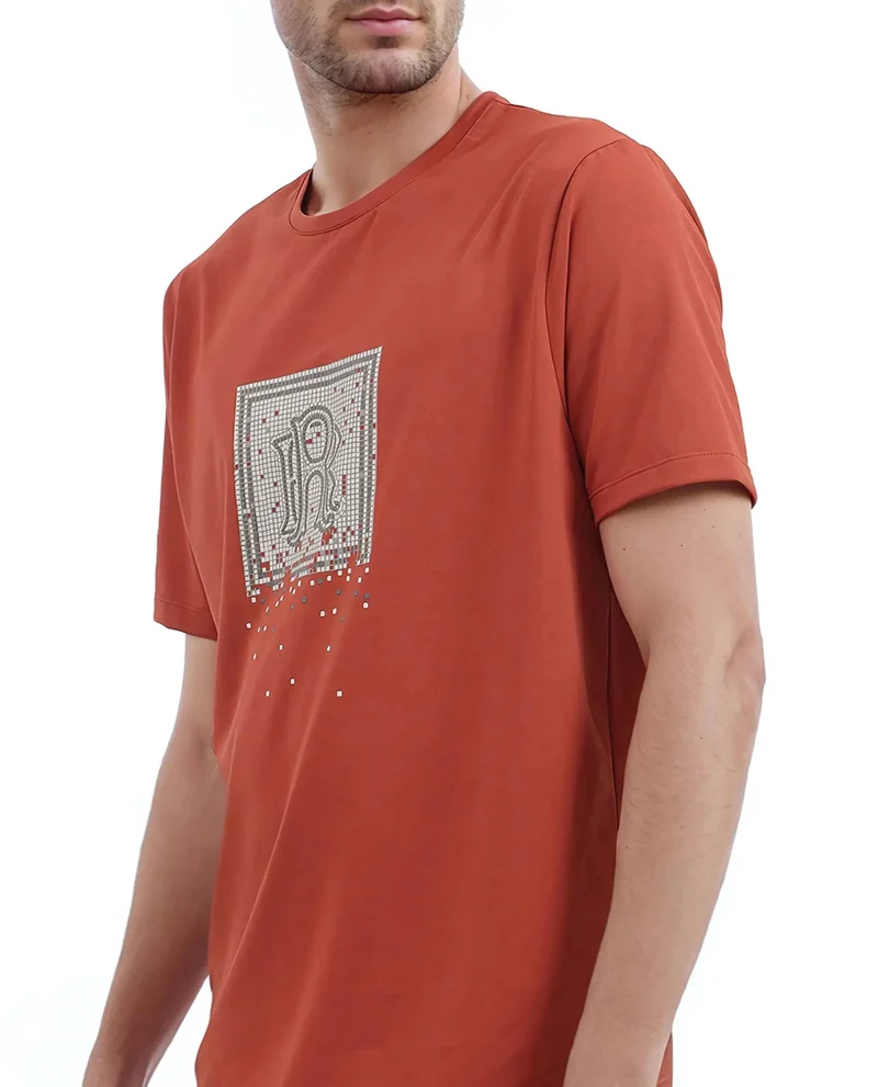 Rare Rabbit Men's Hd Print Relaxed Fit T-Shirt