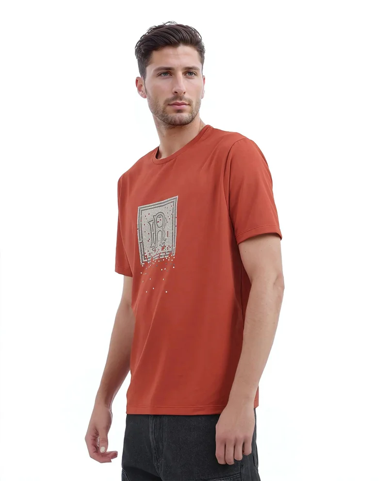 Rare Rabbit Men's Hd Print Relaxed Fit T-Shirt