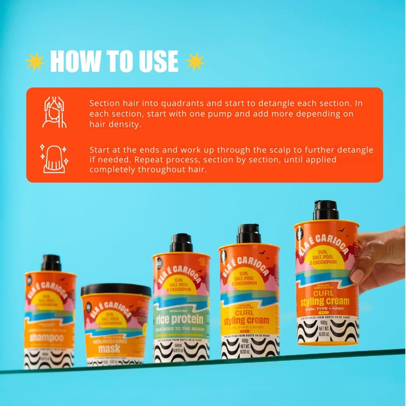 لولا Lola From Rio - Ela E Carioca 4ABC Curl-Defining Cream, Boost Hydration, Minimize Frizz, Provide Soft, Flexible Control for 4ABC Curl Type, 17.64 Fl Oz - Image 4
