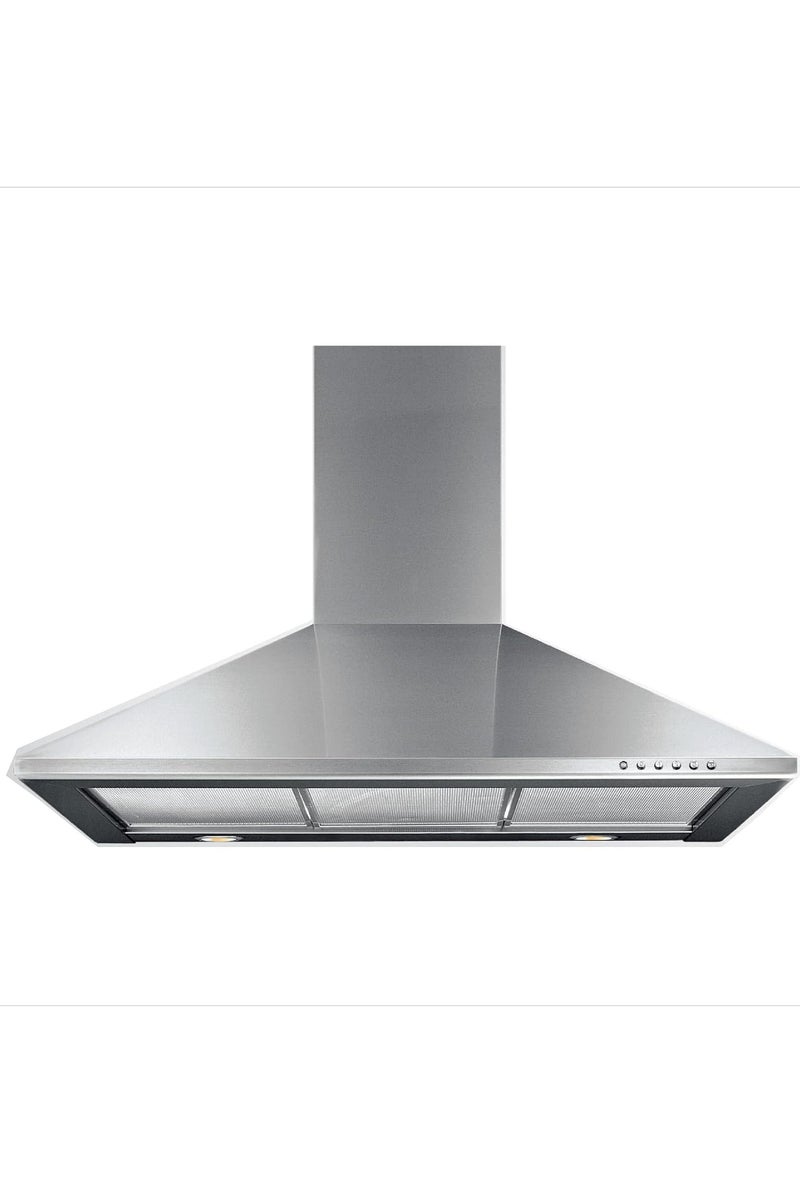 إل با - شفاط مطبخ هرمى مثبت على الحائط 90 سم - 3 سرعات - مصابيح هالوجين - تحكم بأزرار ميكانيكية - فلاتر من الألمنيوم والكربون - فولاذ مقاوم للصدأ - تقنية إيطالية