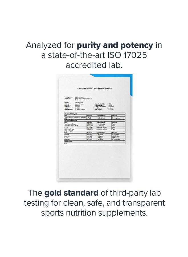 LEGION Liposomal Vitamin C Supplement - High Absorption Liposomal VIT C Supplement for Women & Men - Natural Vitamin C Supplements for Immune System Support (60 Vitamin C Capsules) - Image 4