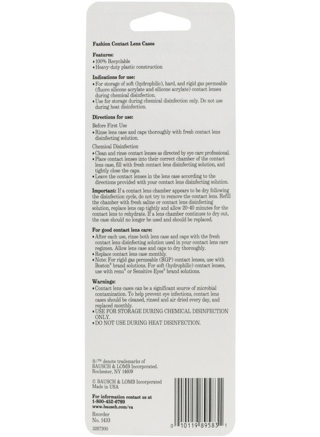 Bausch + Lomb Sight Savers Contact Lens Case by Bausch & Lomb, Compact, Durable, Leak Proof, Pack of 3 - Image 2