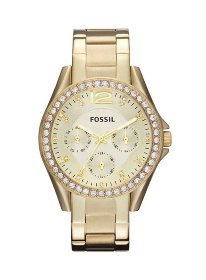 FOSSIL Women Stone Studded Analog Watch ES3203 - 38 mm - Gold - Image 1