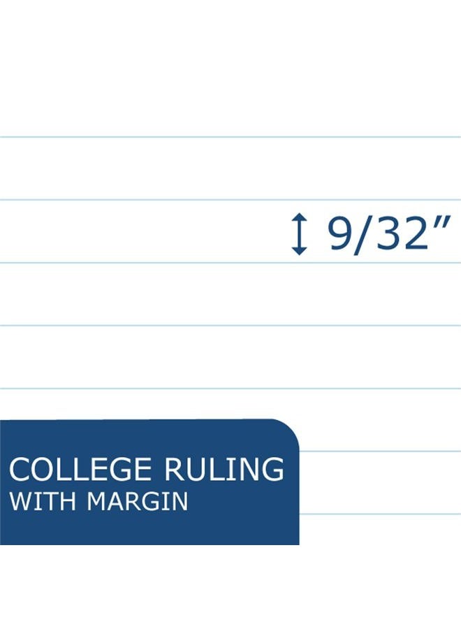 Roaring Spring Environotes Recycled Spiral One Subject Notebook, 11" x 9", 80 Sheets Heavy 20# White College Ruled Paper, Sustainable, Made in the USA, 3 Hole Punched, Perferated, Pockets - Image 3