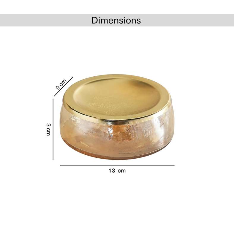 Pan Home Enigma Glass Soap Dish - Gold - Image 3