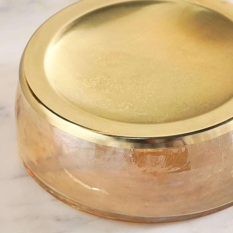 Pan Home Enigma Glass Soap Dish - Gold - Image 1