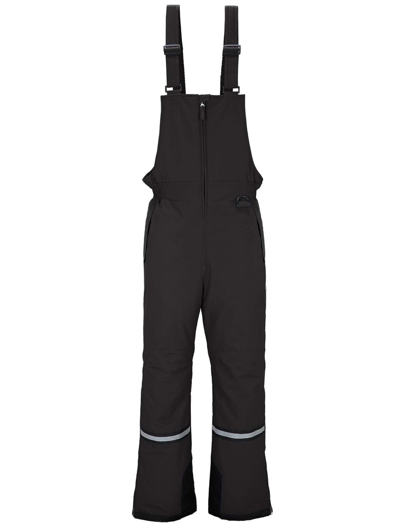 wantdo Men's Snow Ski Pants Bibs Overalls Waterproof Insulated Snowboard Pants Winter Warm Outdoor Hiking Pants Black Large - Image 1