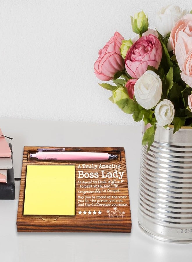 FOKCBOCM Boss Lady Gifts for Women, Thank You Appreciation Gifts for Boss Lady, Going Away Gift Retirement Gift for Boss Lady Boss Leader, Best Boss Lady Gifts Self-Stick Note Pad Holders-DW54 - Image 2
