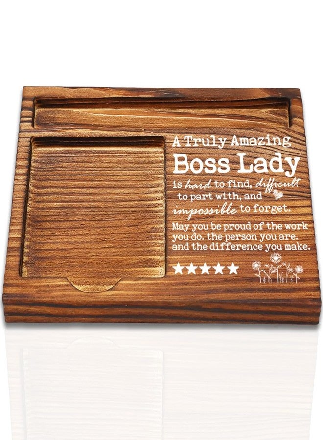 FOKCBOCM Boss Lady Gifts for Women, Thank You Appreciation Gifts for Boss Lady, Going Away Gift Retirement Gift for Boss Lady Boss Leader, Best Boss Lady Gifts Self-Stick Note Pad Holders-DW54 - Image 1