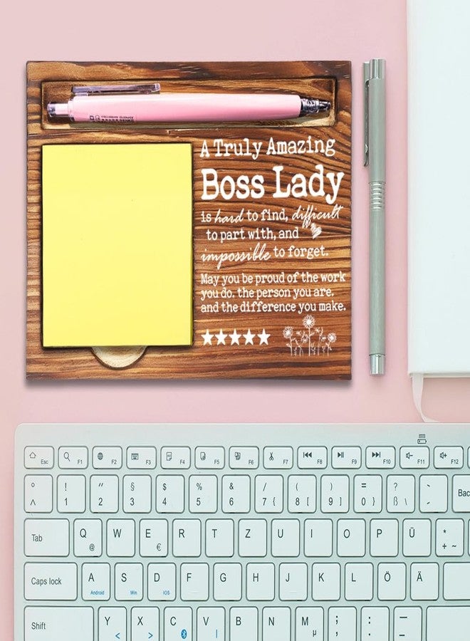 FOKCBOCM Boss Lady Gifts for Women, Thank You Appreciation Gifts for Boss Lady, Going Away Gift Retirement Gift for Boss Lady Boss Leader, Best Boss Lady Gifts Self-Stick Note Pad Holders-DW54 - Image 3
