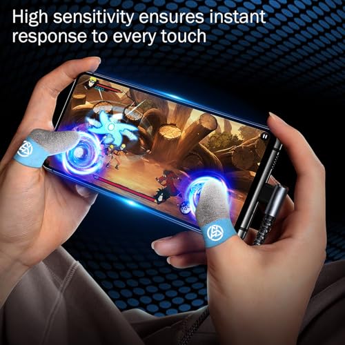 TecoKart® Finger Sleeves for Gaming - 4Pcs Ultra-Thin Anti-Slip Thumb Sleeves, Breathable and Sweat-Proof, Perfect for PUBG and Mobile Games - Image 2