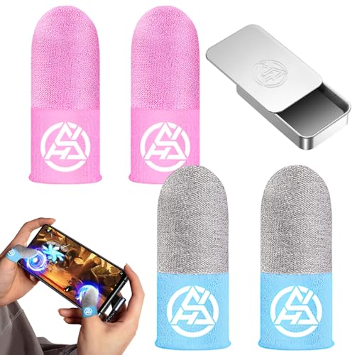 TecoKart® Finger Sleeves for Gaming - 4Pcs Ultra-Thin Anti-Slip Thumb Sleeves, Breathable and Sweat-Proof, Perfect for PUBG and Mobile Games - Image 1