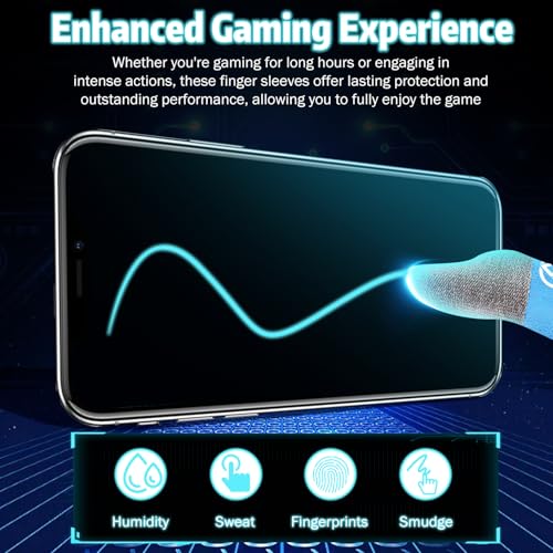 TecoKart® Finger Sleeves for Gaming - 4Pcs Ultra-Thin Anti-Slip Thumb Sleeves, Breathable and Sweat-Proof, Perfect for PUBG and Mobile Games - Image 3