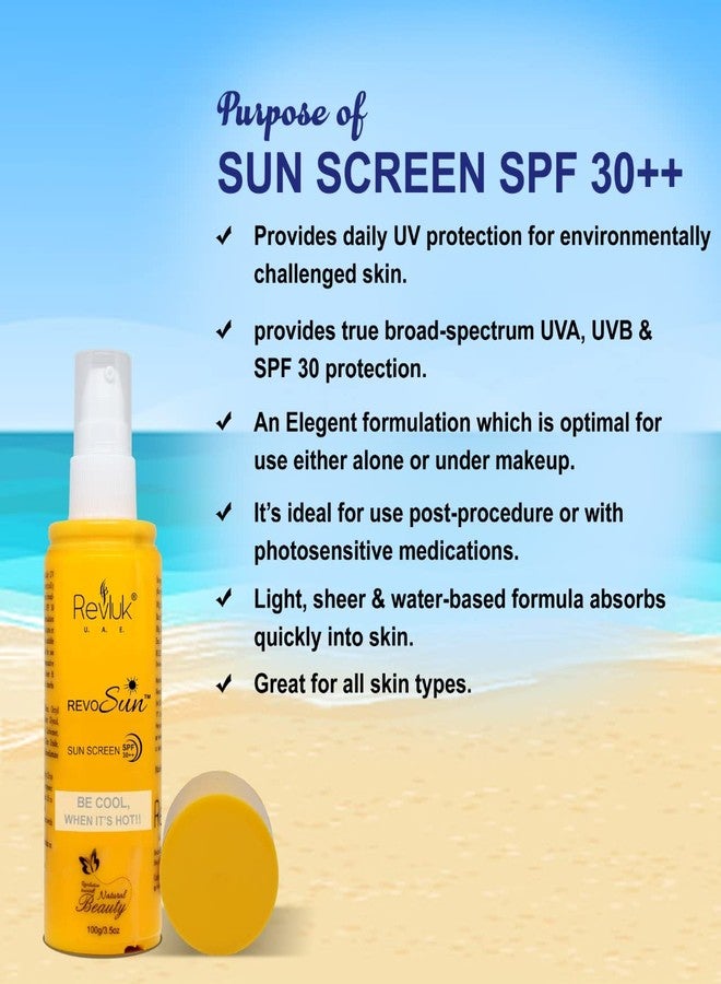 Revluk -Revosun SPF 30++ Sunscreen lotion For Men & Women- Blocks Upto 97% Harmful Sunrays, 100 gm - Image 2