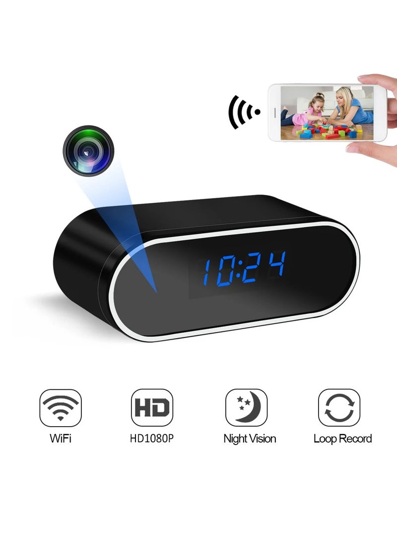 Mini Camera Clock Hd Wifi Control Secret Ir Night Vision View Alarm Dvr Camcorder Recorder Home Surveillance Security Camera
