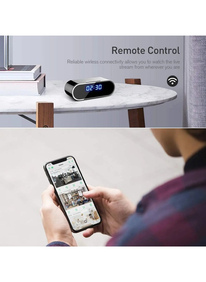 Mini Camera Clock Hd Wifi Control Secret Ir Night Vision View Alarm Dvr Camcorder Recorder Home Surveillance Security Camera