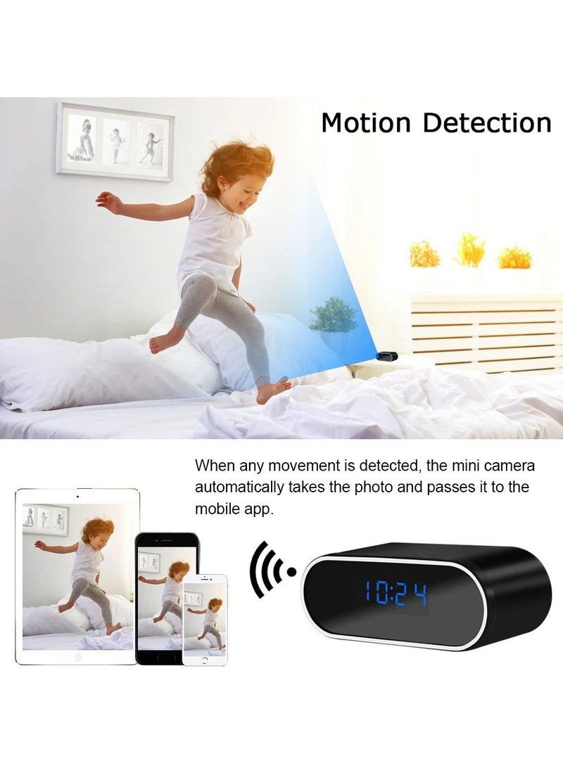Mini Camera Clock Hd Wifi Control Secret Ir Night Vision View Alarm Dvr Camcorder Recorder Home Surveillance Security Camera