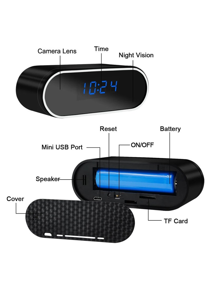 Mini Camera Clock Hd Wifi Control Secret Ir Night Vision View Alarm Dvr Camcorder Recorder Home Surveillance Security Camera
