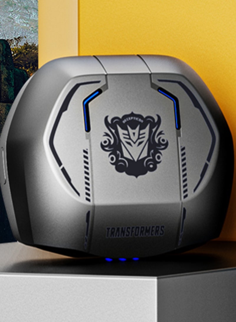 TRANSFORMERS TF-T06 TWS Bluetooth Earbuds, In-Ear Design, Noise Isolation, Up to 30 Hours Playtime - Silver - Image 4